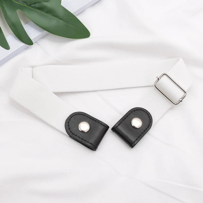 Adjustable Buckle-Free Belt for Women Girls Jeans Pants Dress No Buckle Stretch Elastic Waist Belt, No Bulge, No Hassle Belts