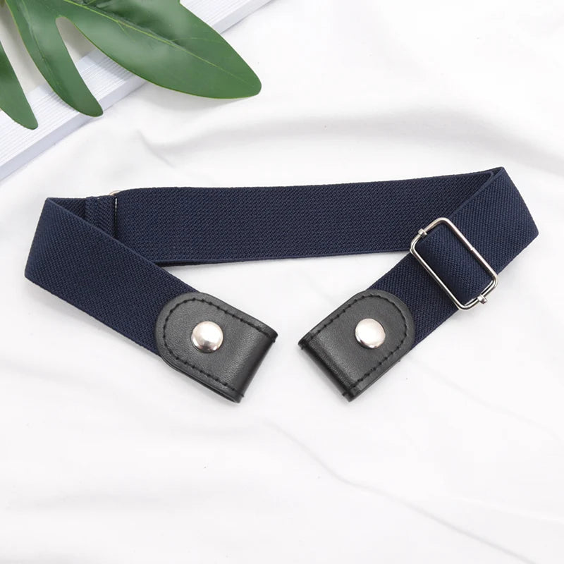 Adjustable Buckle-Free Belt for Women Girls Jeans Pants Dress No Buckle Stretch Elastic Waist Belt, No Bulge, No Hassle Belts