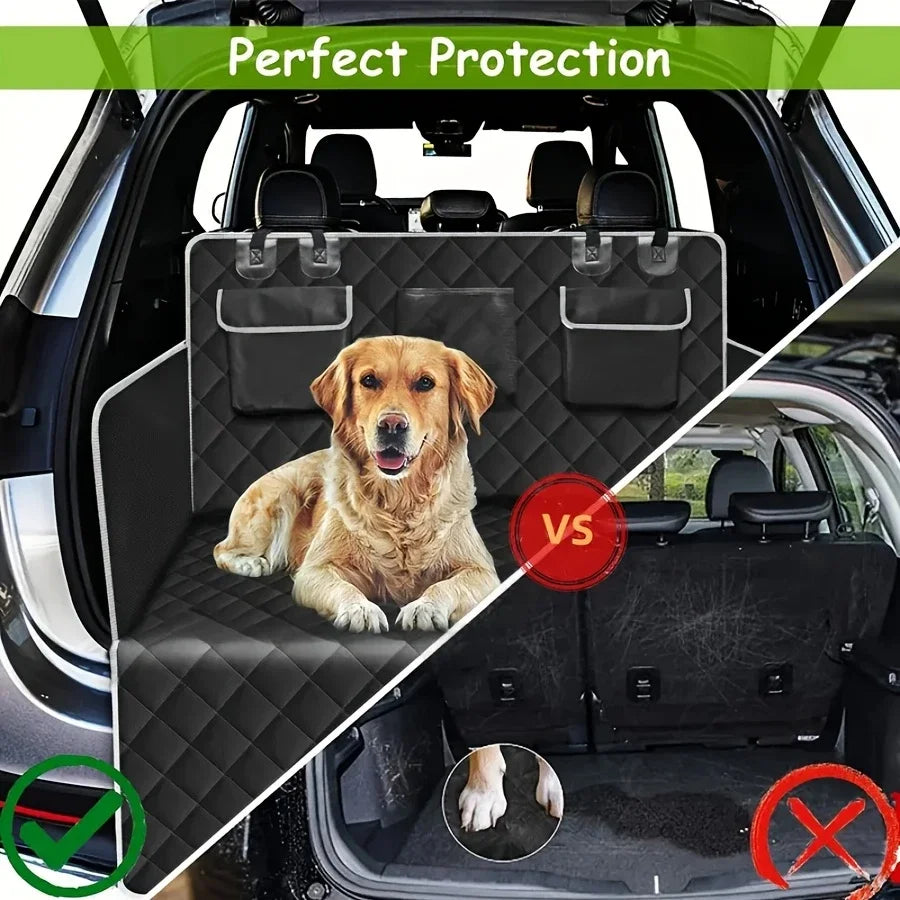 SUV Cargo Liner For Dogs, Waterproof Pet Cargo Cover Dog Seat Mat For SUVs With Bumper Flap Protector, Non-Slip, Large Size