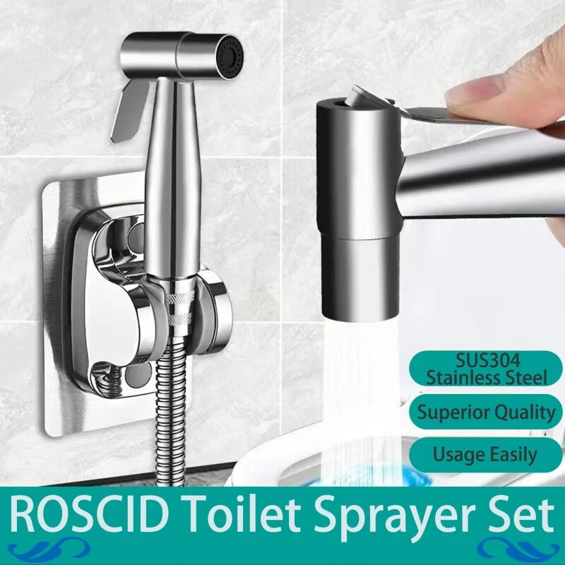Bidet sprayer kit with 1.5m hose and holder,  with 3-way faucet diverter G1/2 M22-24, for cleaning and personal hygiene